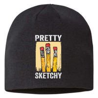 Pretty Sketchy Artist Pencils Sketch Sketching Paint Artist Sustainable Beanie