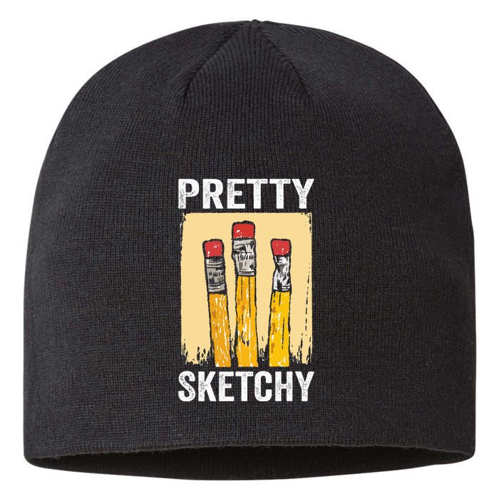 Pretty Sketchy Artist Pencils Sketch Sketching Paint Artist Sustainable Beanie