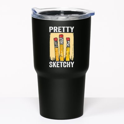 Pretty Sketchy Artist Pencils Sketch Sketching Paint Artist Tumbler