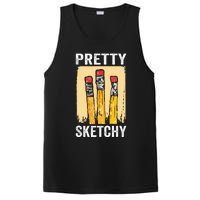 Pretty Sketchy Artist Pencils Sketch Sketching Paint Artist PosiCharge Competitor Tank