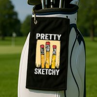 Pretty Sketchy Artist Pencils Sketch Sketching Paint Artist Golf Towel