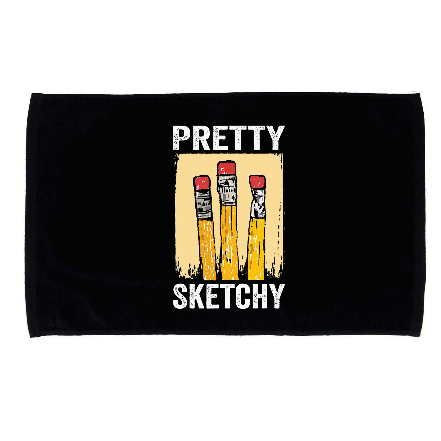Pretty Sketchy Artist Pencils Sketch Sketching Paint Artist Microfiber Hand Towel