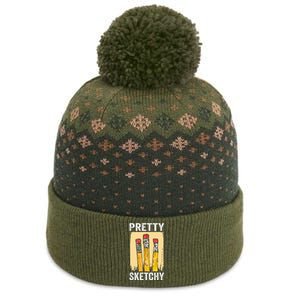 Pretty Sketchy Artist Pencils Sketch Sketching Paint Artist The Baniff Cuffed Pom Beanie