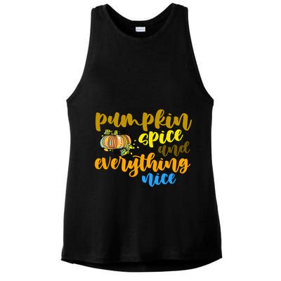 Pumpkin Spice And Everything Nice Halloween Ladies PosiCharge Tri-Blend Wicking Tank