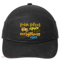 Pumpkin Spice And Everything Nice Halloween 7-Panel Snapback Hat