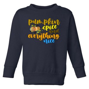 Pumpkin Spice And Everything Nice Halloween Toddler Sweatshirt