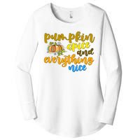 Pumpkin Spice And Everything Nice Halloween Women's Perfect Tri Tunic Long Sleeve Shirt