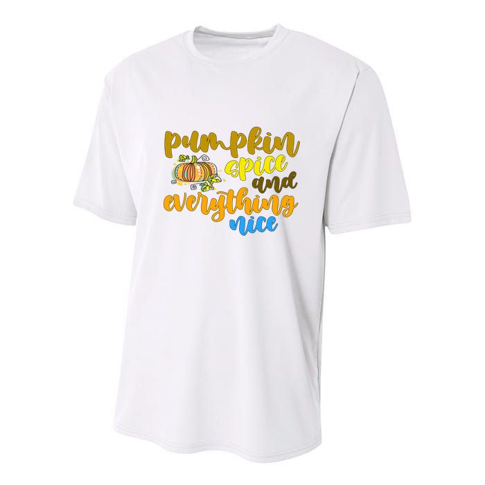Pumpkin Spice And Everything Nice Halloween Youth Performance Sprint T-Shirt