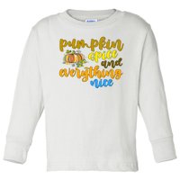 Pumpkin Spice And Everything Nice Halloween Toddler Long Sleeve Shirt