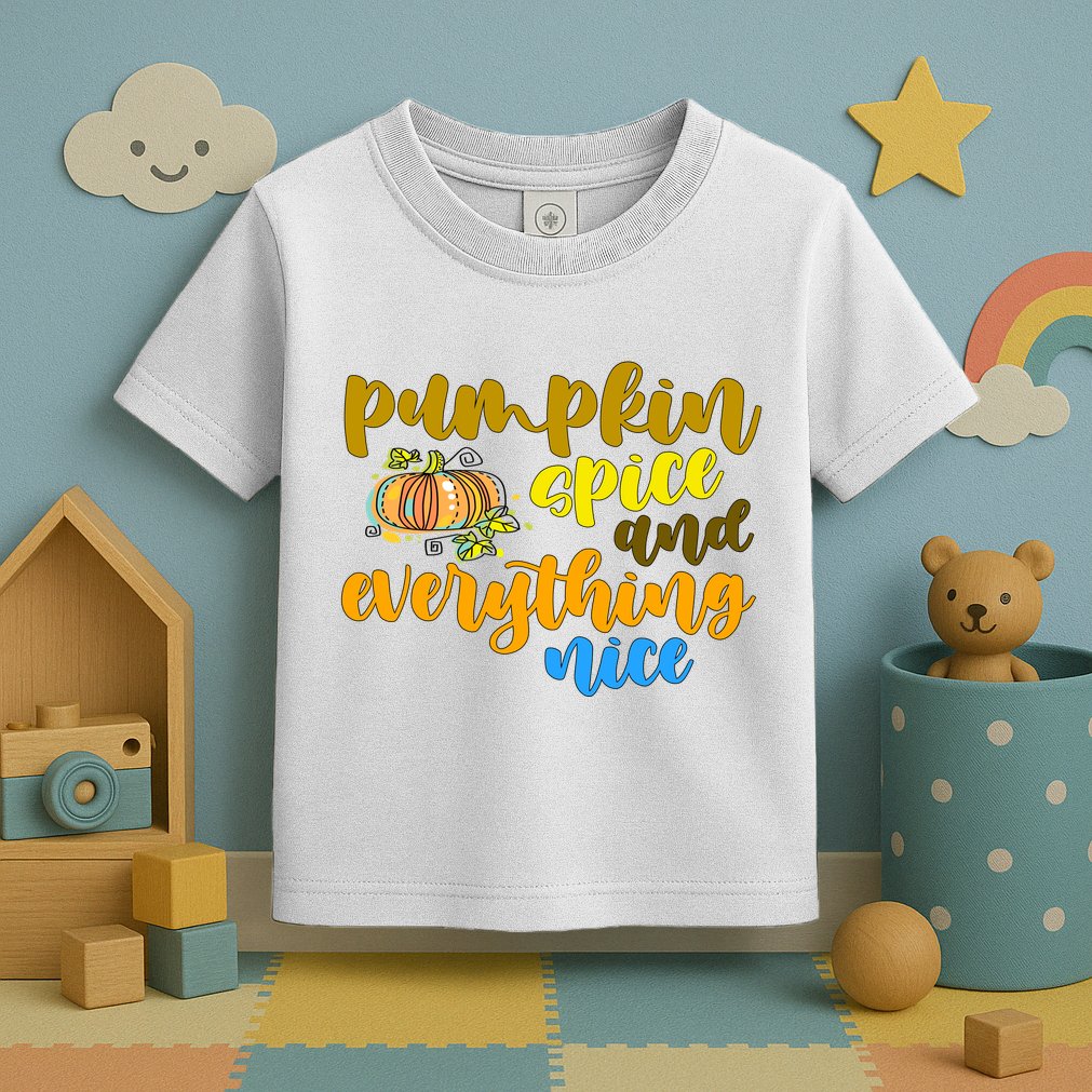 Pumpkin Spice And Everything Nice Halloween Toddler T-Shirt
