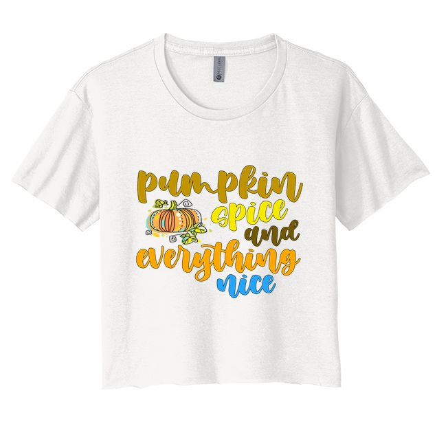 Pumpkin Spice And Everything Nice Halloween Crop Top