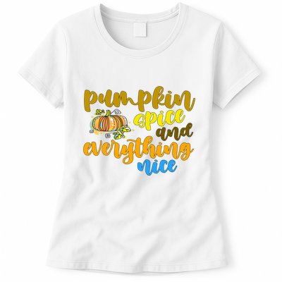 Pumpkin Spice And Everything Nice Halloween Womens T-Shirt