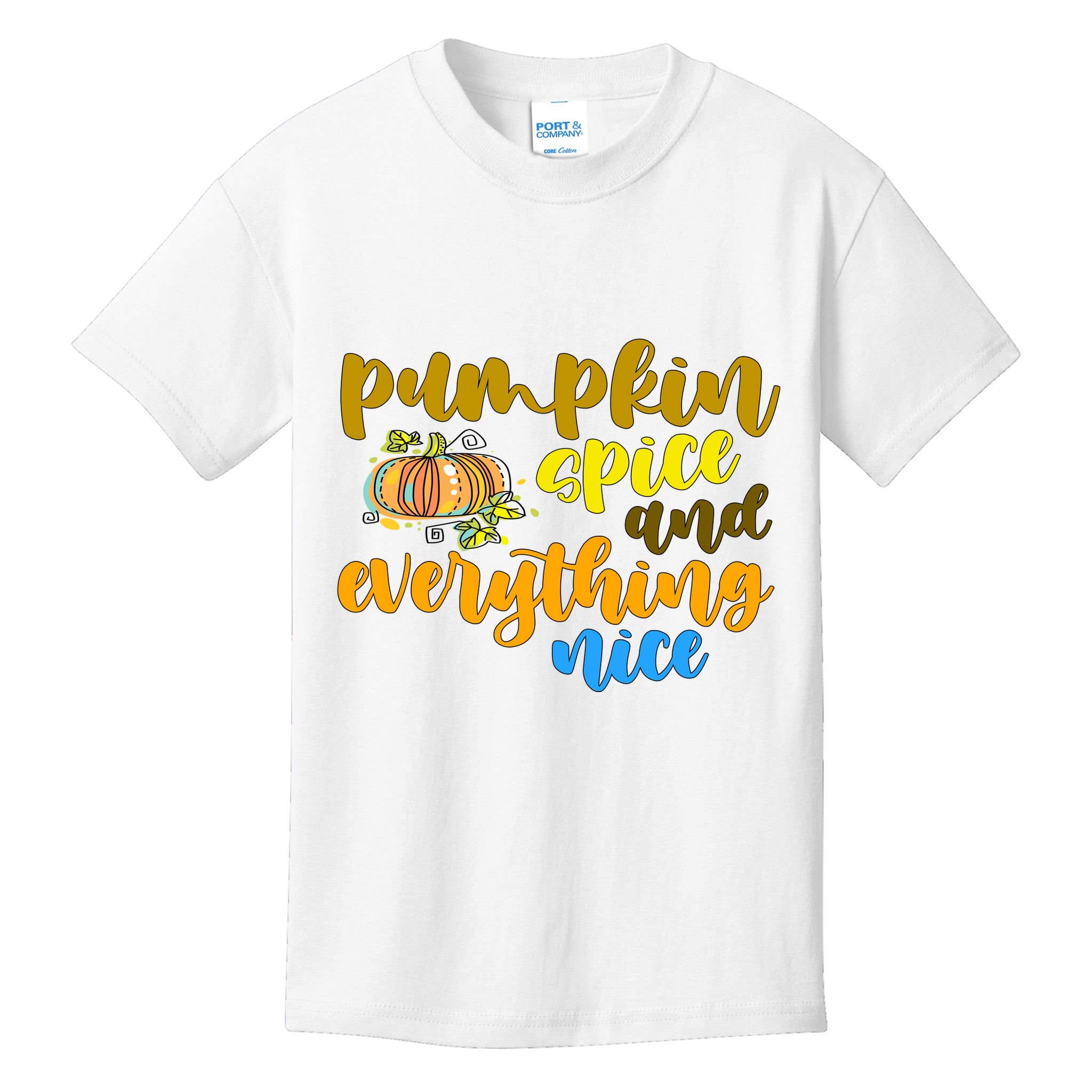 Pumpkin Spice And Everything Nice Halloween Kids T-Shirt