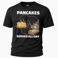 Pancakes Served All Day Football Offensive Lineman Pancake Cooling Performance Crew T-Shirt