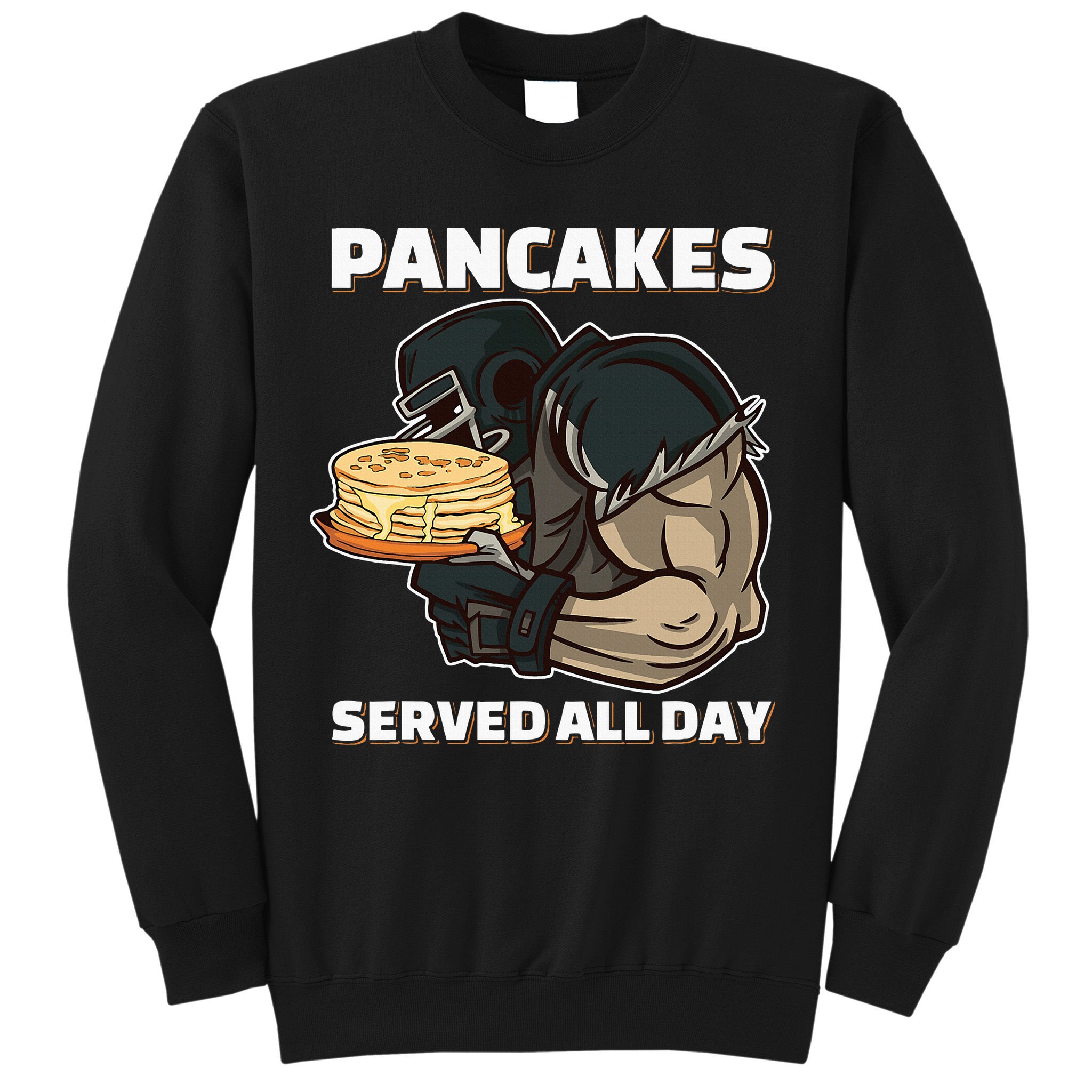 Pancakes Served All Day Football Offensive Lineman Pancake Sweatshirt