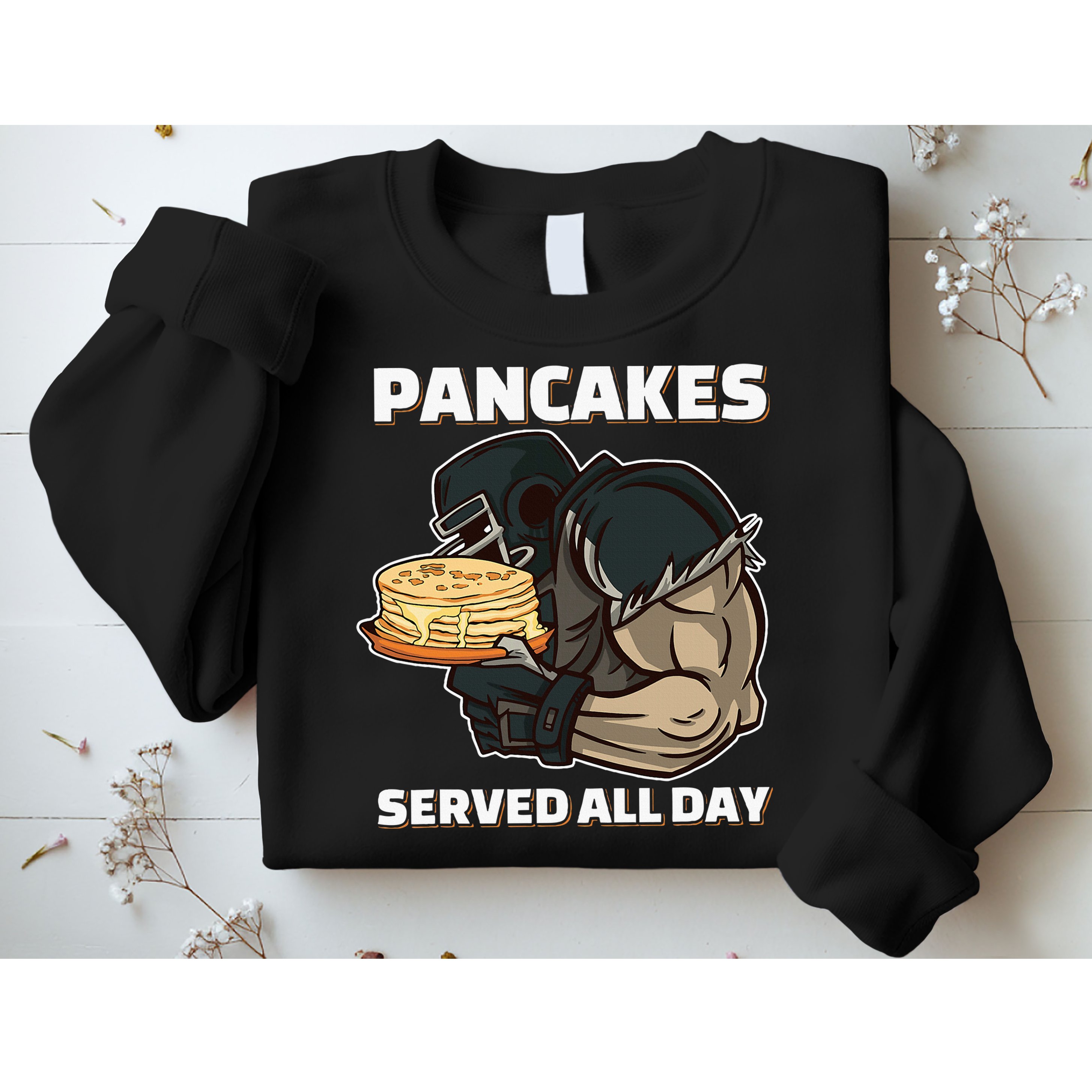 Pancakes Served All Day Football Offensive Lineman Pancake Sweatshirt