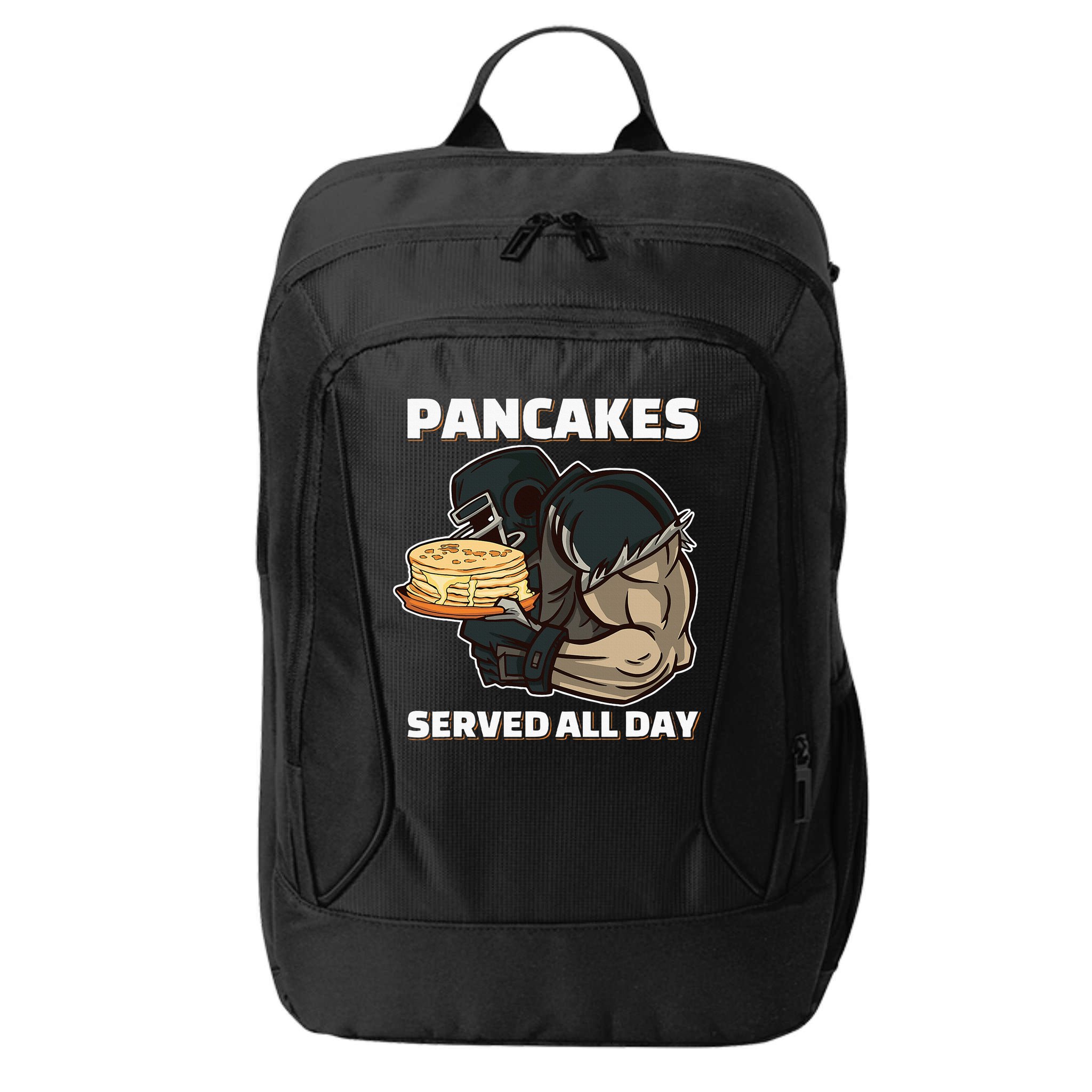 Pancakes Served All Day Football Offensive Lineman Pancake City Backpack