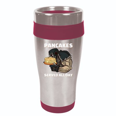 Pancakes Served All Day Football Offensive Lineman Pancake 16oz Travel Tumbler