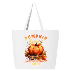 Pumpkin Spice And Homeschool Life Funny Fall Season 25L Jumbo Tote