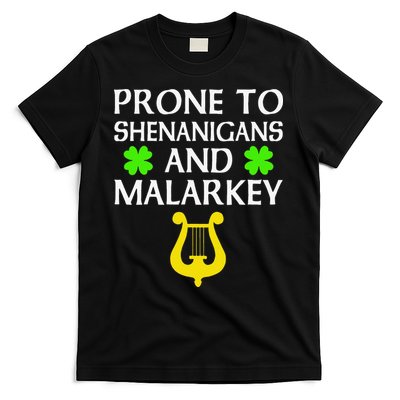 Proneo Shenanigans And Malarkey Funny St Patrick's Day T-Shirt