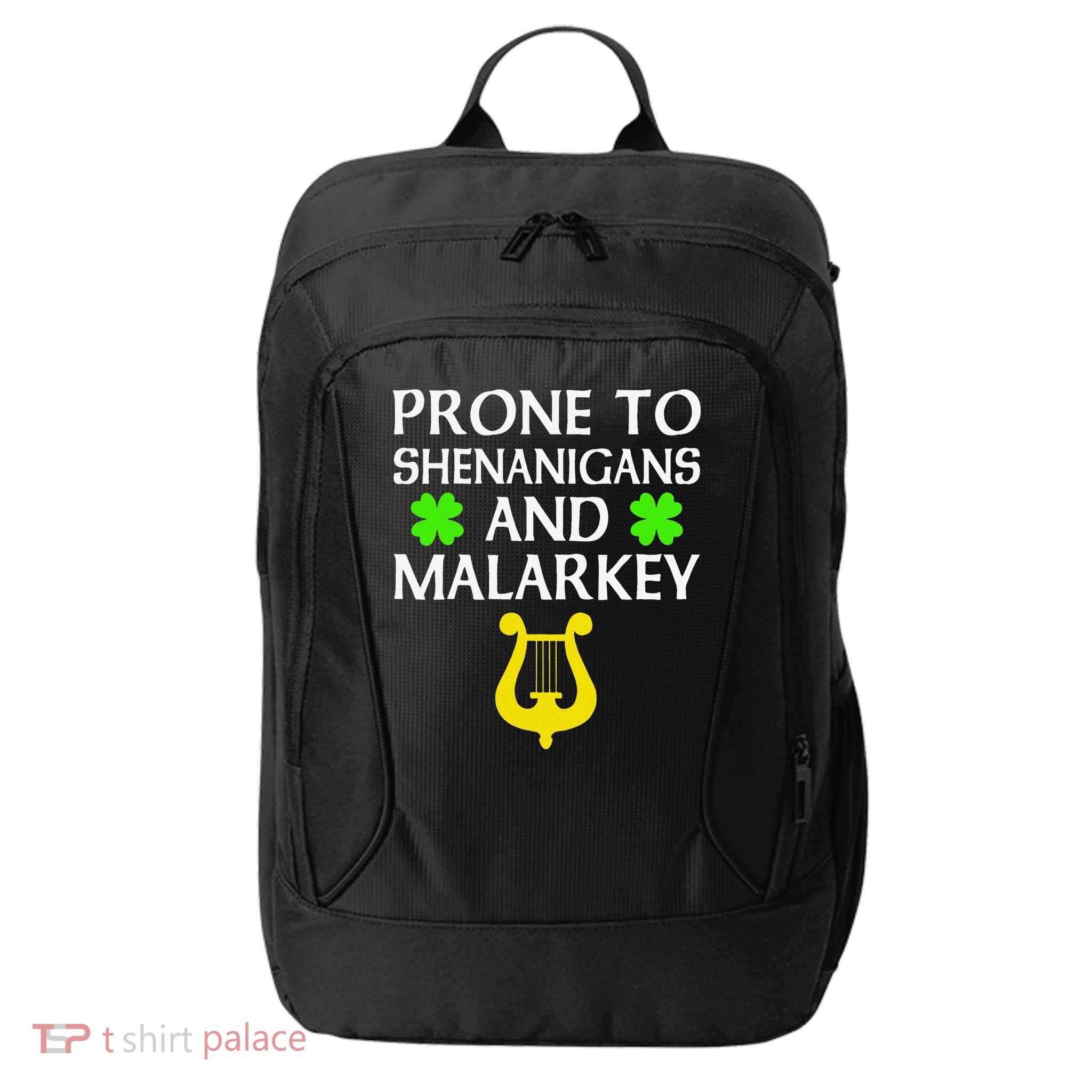 Proneo Shenanigans And Malarkey Funny St Patrick's Day City Backpack