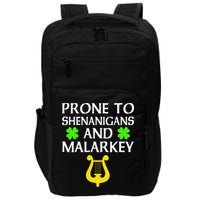 Proneo Shenanigans And Malarkey Funny St Patrick's Day Impact Tech Backpack