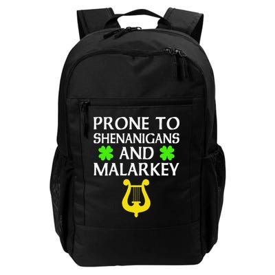 Proneo Shenanigans And Malarkey Funny St Patrick's Day Backpack