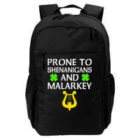 Proneo Shenanigans And Malarkey Funny St Patrick's Day Backpack