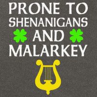 Proneo Shenanigans And Malarkey Funny St Patrick's Day Cotton Canvas Backpack