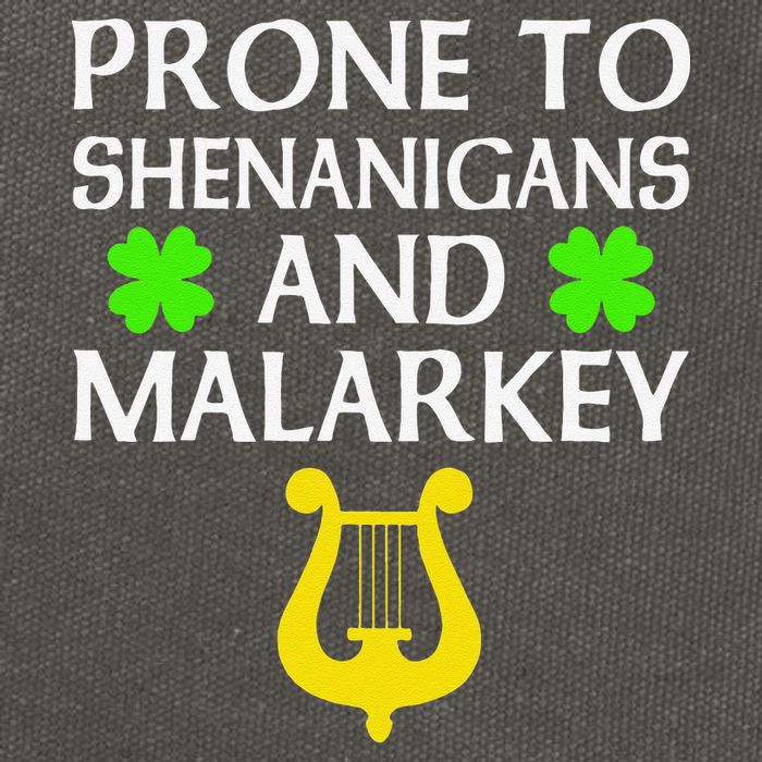 Proneo Shenanigans And Malarkey Funny St Patrick's Day Cotton Canvas Backpack