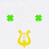 Proneo Shenanigans And Malarkey Funny St Patrick's Day Garment-Dyed Sweatshirt