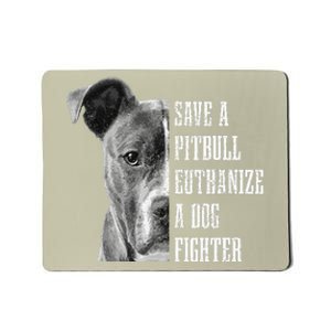 Pitbull Save A Pitbull Funny Dog Rescue Pitbull Mom Dad Mousepad