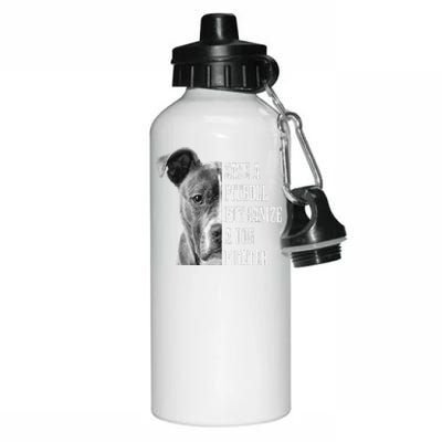 Pitbull Save A Pitbull Funny Dog Rescue Pitbull Mom Dad Aluminum Water Bottle