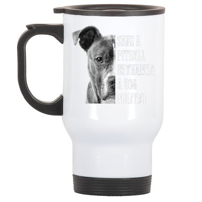 Pitbull Save A Pitbull Funny Dog Rescue Pitbull Mom Dad Stainless Steel Travel Mug