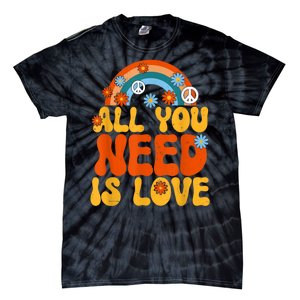 Peace Sign All You Need Is Love 60s 70s Tie-Dye T-Shirt