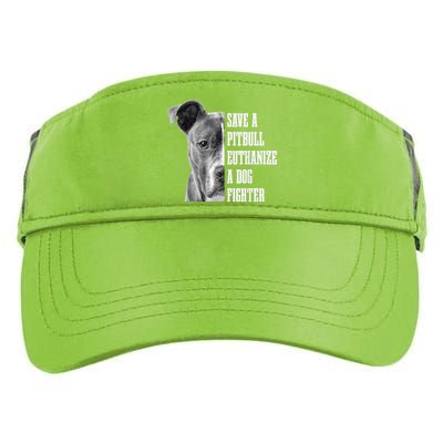 Pitbull Save A Pitbull Funny Dog Rescue Pitbull Mom Dad Adult Drive Performance Visor