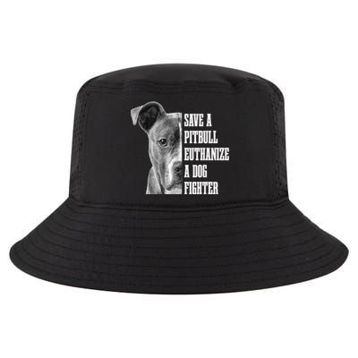 Pitbull Save A Pitbull Funny Dog Rescue Pitbull Mom Dad Cool Comfort Performance Bucket Hat