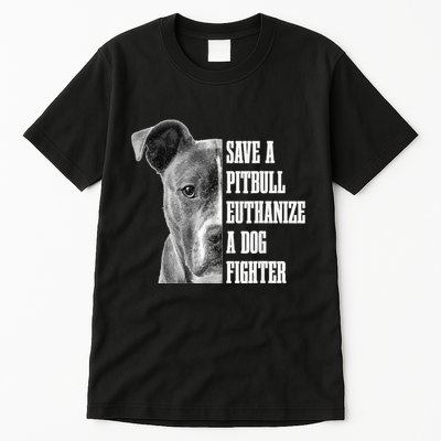 Pitbull Save A Pitbull Funny Dog Rescue Pitbull Mom Dad Tall T-Shirt