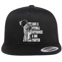 Pitbull Save A Pitbull Funny Dog Rescue Pitbull Mom Dad Flat Bill Trucker Hat