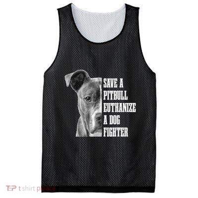 Pitbull Save A Pitbull Funny Dog Rescue Pitbull Mom Dad Mesh Reversible Basketball Jersey Tank