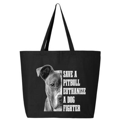 Pitbull Save A Pitbull Funny Dog Rescue Pitbull Mom Dad 25L Jumbo Tote