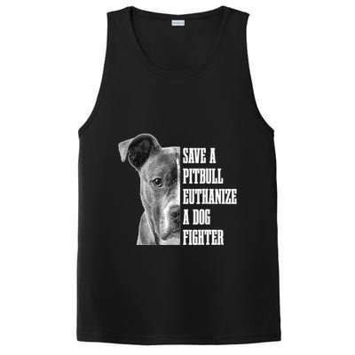 Pitbull Save A Pitbull Funny Dog Rescue Pitbull Mom Dad PosiCharge Competitor Tank