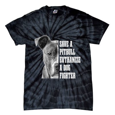 Pitbull Save A Pitbull Funny Dog Rescue Pitbull Mom Dad Tie-Dye T-Shirt