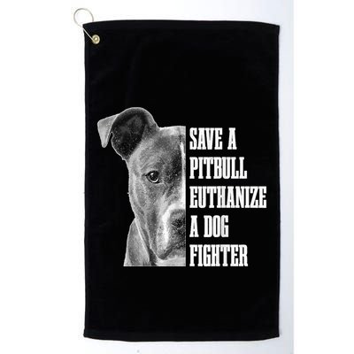 Pitbull Save A Pitbull Funny Dog Rescue Pitbull Mom Dad Golf Towel