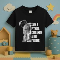 Pitbull Save A Pitbull Funny Dog Rescue Pitbull Mom Dad Toddler T-Shirt