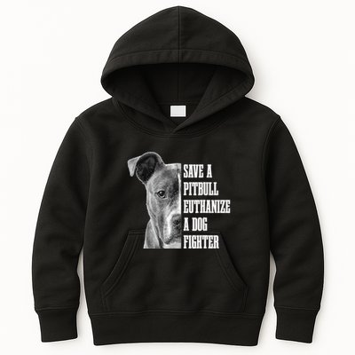 Pitbull Save A Pitbull Funny Dog Rescue Pitbull Mom Dad Kids Hoodie