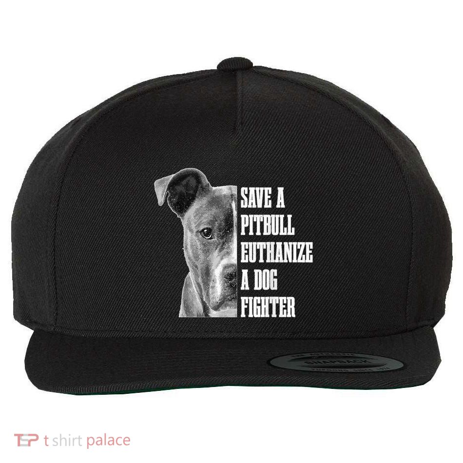 Pitbull Save A Pitbull Funny Dog Rescue Pitbull Mom Dad Wool Snapback Cap