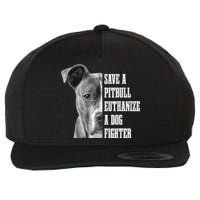 Pitbull Save A Pitbull Funny Dog Rescue Pitbull Mom Dad Wool Snapback Cap