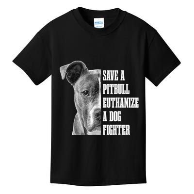 Pitbull Save A Pitbull Funny Dog Rescue Pitbull Mom Dad Kids T-Shirt