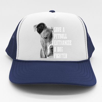 Pitbull Save A Pitbull Funny Dog Rescue Pitbull Mom Dad Trucker Hat